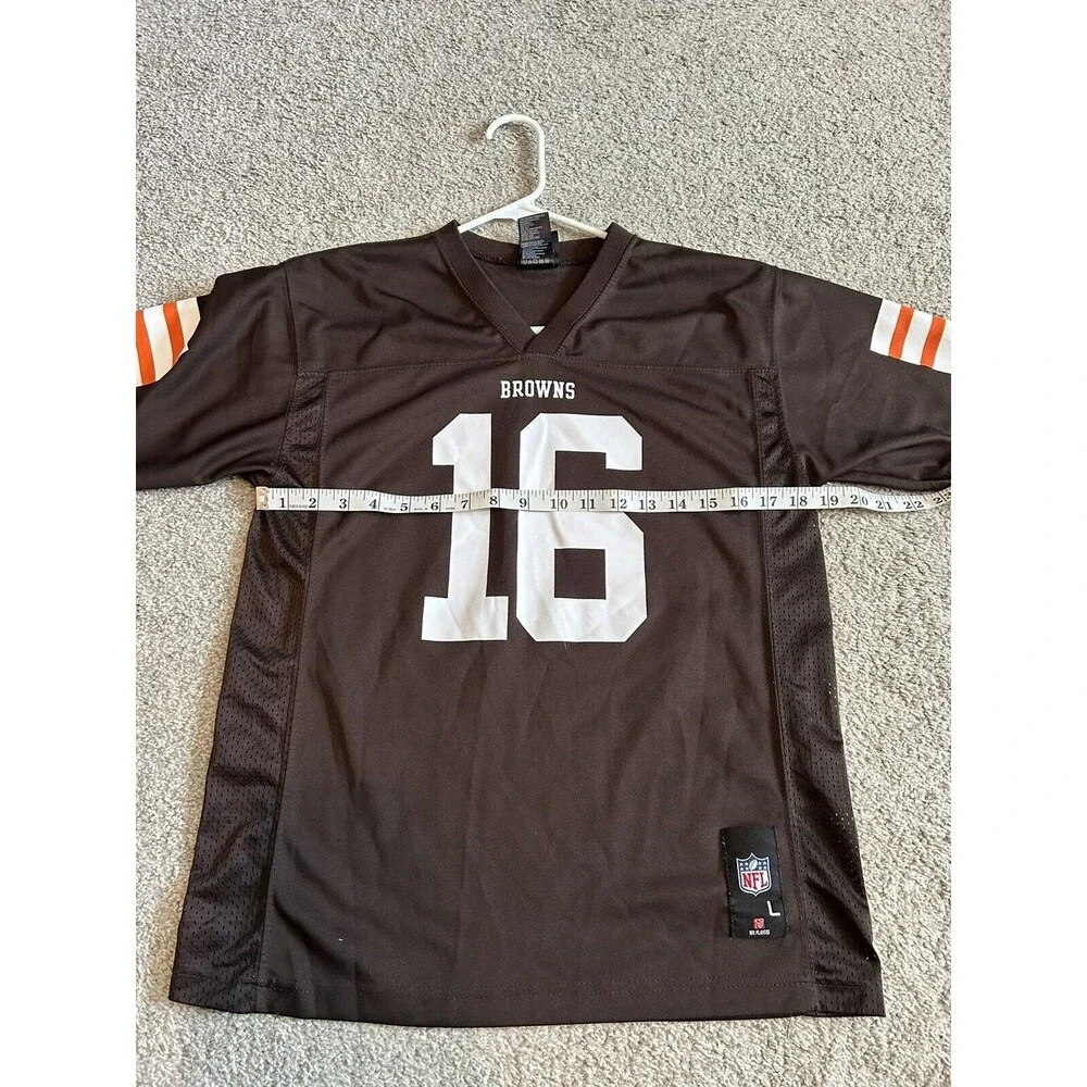 Cleveland Browns #16‎ Cribbs NFL Brown Football Jersey Youth Large 14-16